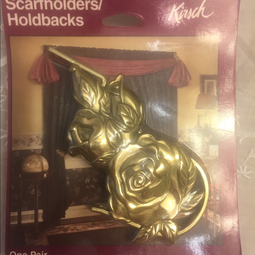 New in package Kirsch scarf holders/holdbacks Rose